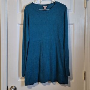 Women's Teal Long Sleeve Sweater